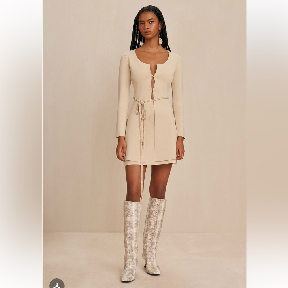 Cult Gaia Cream Cardigan Sweater